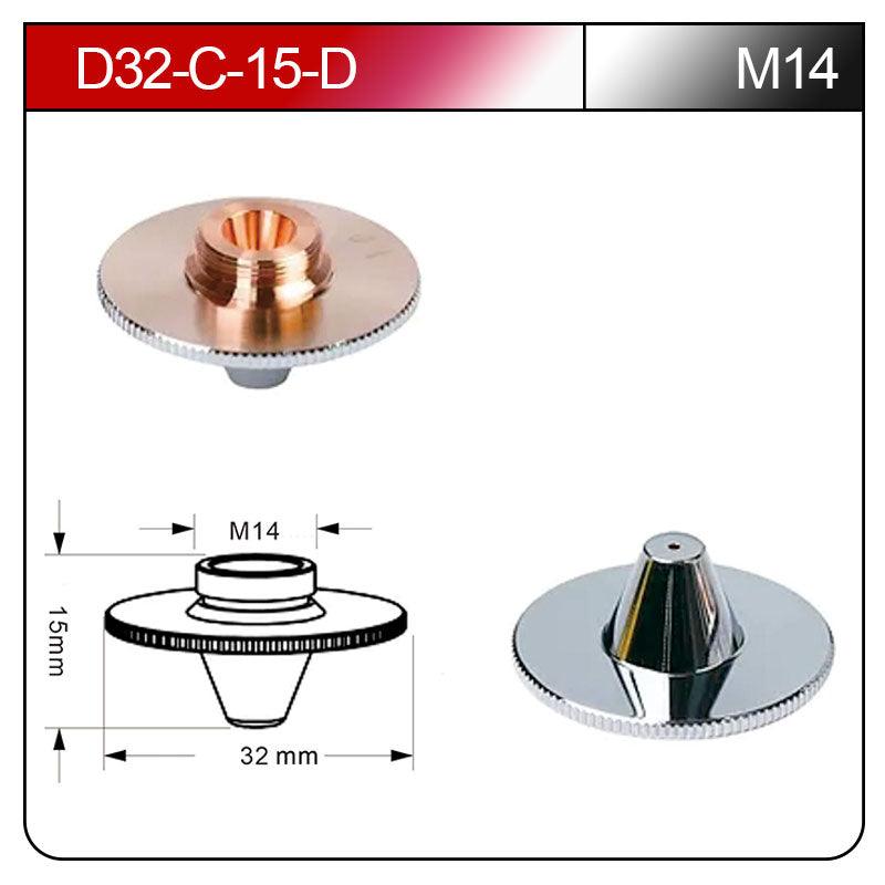 Laser-Schneiddüse Double D32-C-15-D M14 - Beam.Deals